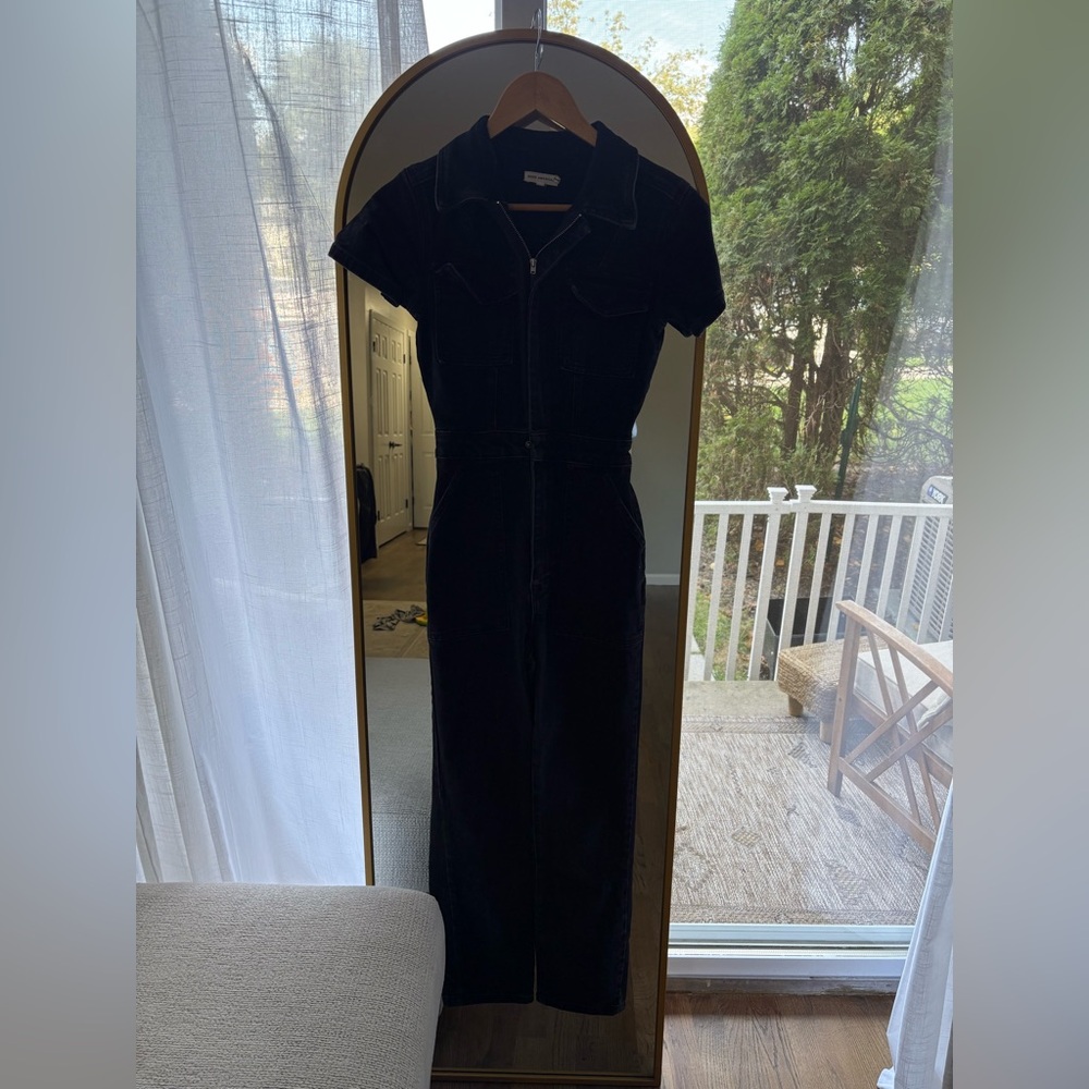 Elegant Black Denim Jumpsuit